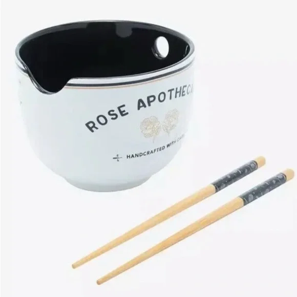 Rose Apothecary Schitts Creek Ramen Bowl with Chopsticks - Picture 3 of 7